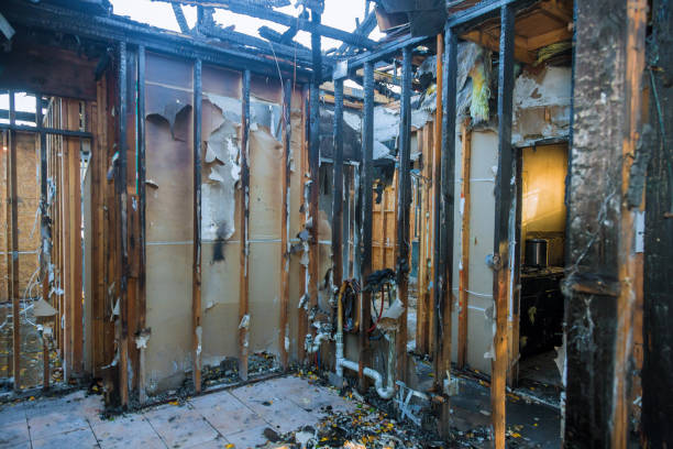 Professional Fire Damage Restoration technician working in Spencerville, MD